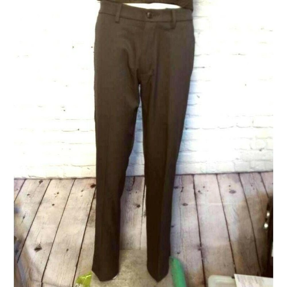 Haggar H26 Mens Performance Dress Pants Gray Stret